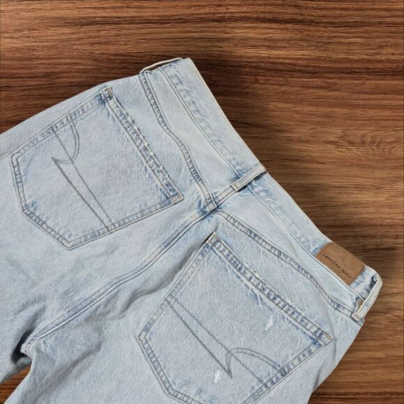 American Eagle Light Wash Distressed 90s Slim Boyfriend Jeans - Picture 5 of 7
